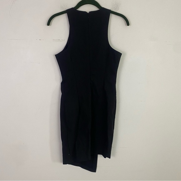 BARDOT Razor asymmetric mini drape Dress in Black - Picture 4 of 6